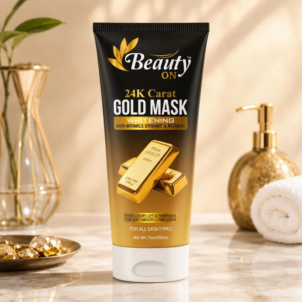 24K Carat Gold Mask for whitening and anti-wrinkle skincare, suitable for all skin types