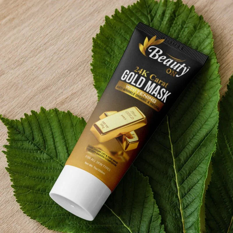 24K Gold Face Mask for Whitening & Anti-Wrinkle, Organic & Natural, For All Skin Types