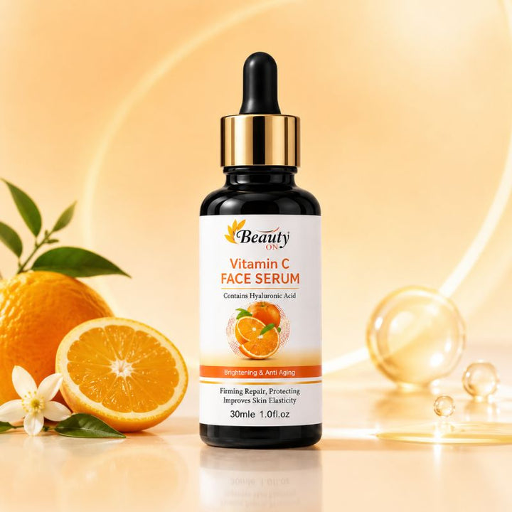 Beauty ON Vitamin C Serum with Hyaluronic Acid and Vitamin E for anti-aging skincare