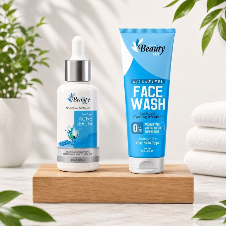 Acne Serum + Oil Control Face Wash Combo | Beauty ON - Beauty On