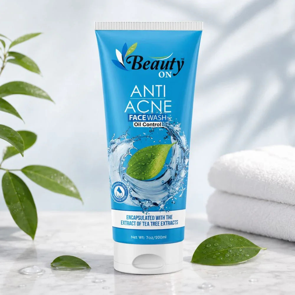 Beauty ON Anti Acne Face Wash with tea tree extract for oil control, sulfate-free skincare