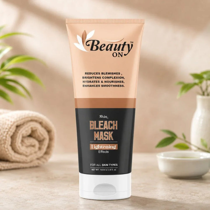 Beauty ON Bleach Mask for all skin types, brightens complexion & reduces blemishes with lightening effects