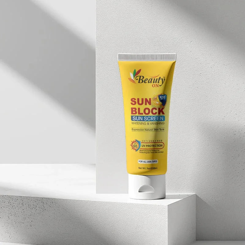 Beauty ON Sun Block SPF 60 for all skin types, whitening & vanishing, UV protection