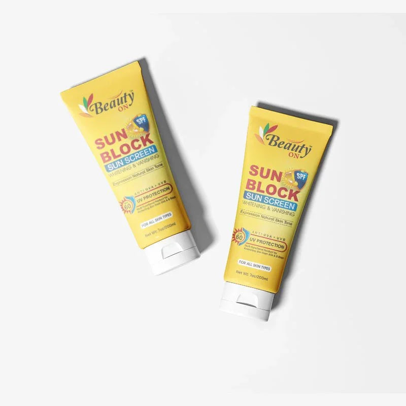 Beauty ON Sun Block SPF 60 for all skin types, whitening & vanishing, sulfate-free, paraben-free