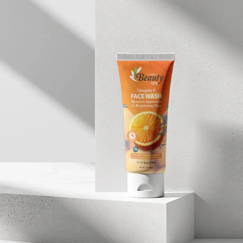 Vitamin C face wash for brightening skin, sulfate-free & natural ingredients, for all skin types