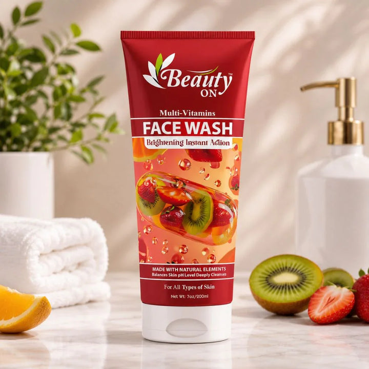 Beauty ON Multi-Vitamins Face Wash with kiwi and strawberry for brightening skin