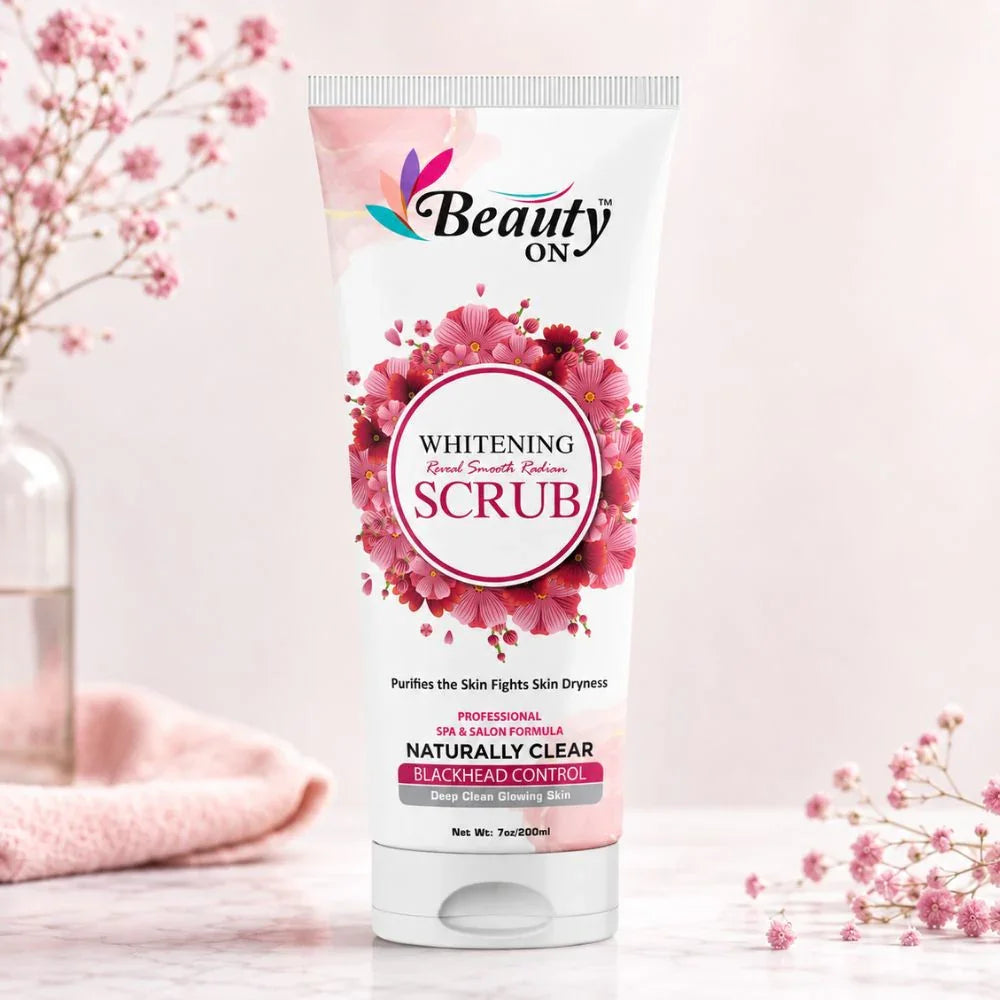 Beauty ON Whitening Scrub for smooth radiant skin with blackhead control, sulfate-free and cruelty-free